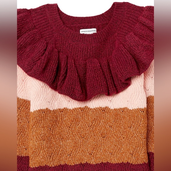 Girls Soft Touch Ruffle Sweater Medium - Picture 3 of 4